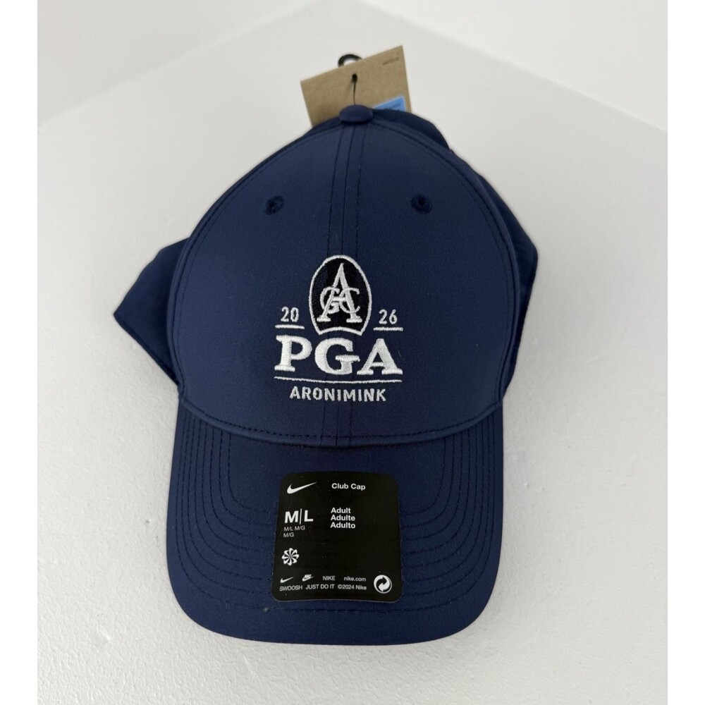 Nike 2026 PGA Championship Aronimink Golf Hat M/L Navy Dri-FIT NWT FD6452-419